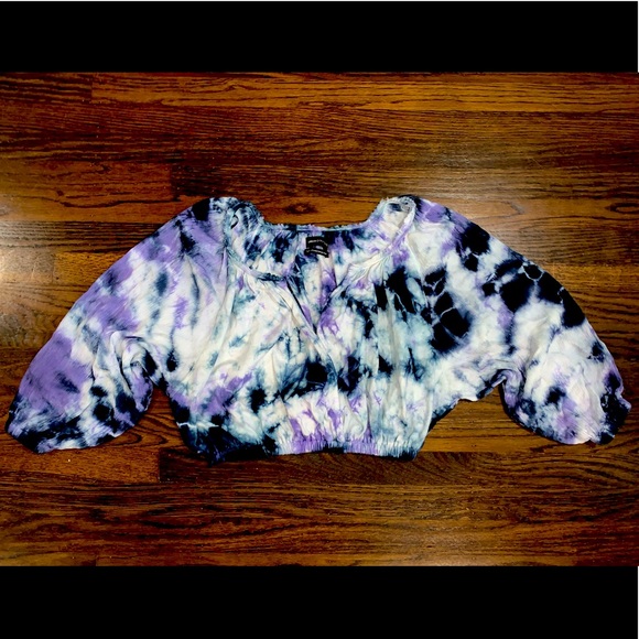 Tie Dye Cropped Urban Outfitters Top S - Picture 1 of 6